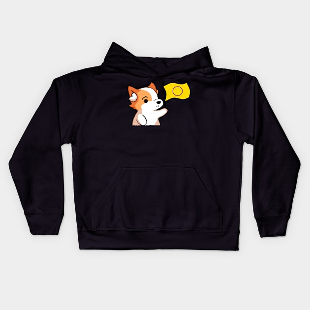 Intersex Pride - Corgi Version Kids Hoodie by Forsakendusk